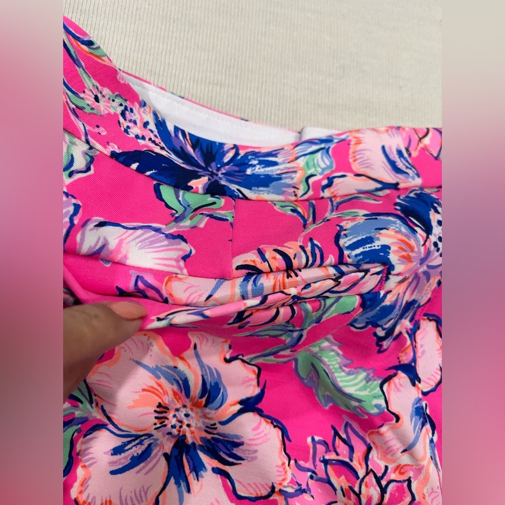 Lilly Pulitzer "Last Bud Not Least" Buttercup Knit Scallop 5” Shorts Size 2 - Picture 3 of 6